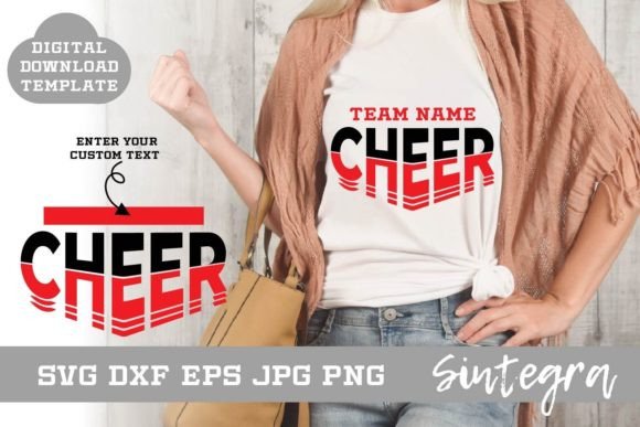 Cheer SVG Template: Graphics for Crafts