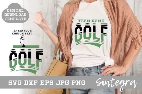 Golf SVG Shirt Template Design 001: Graphics for Crafts